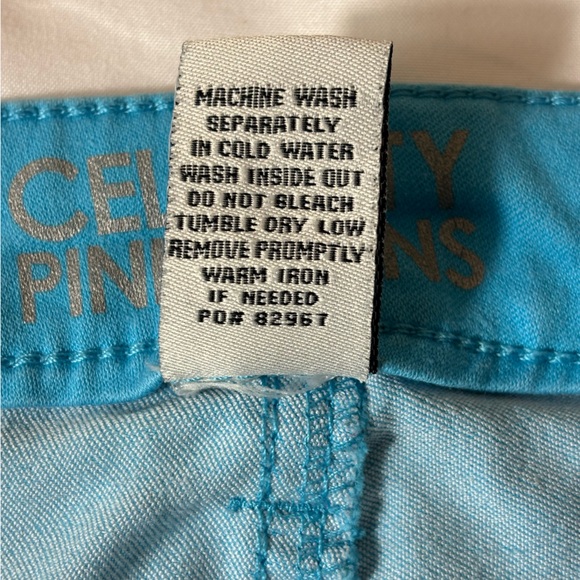 Celebrity Pink Jeans Low Rise Skinny Stretchy Comfort Pants Teal Size 1 Juniors - Picture 10 of 13